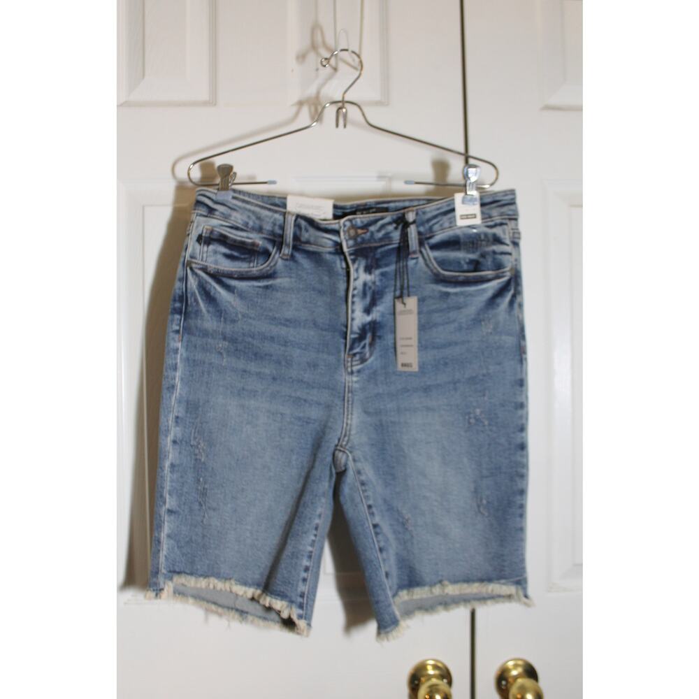 Judy Blue High Waist Cut Off Denim Shorts sz XL NEW - Picture 2 of 4
